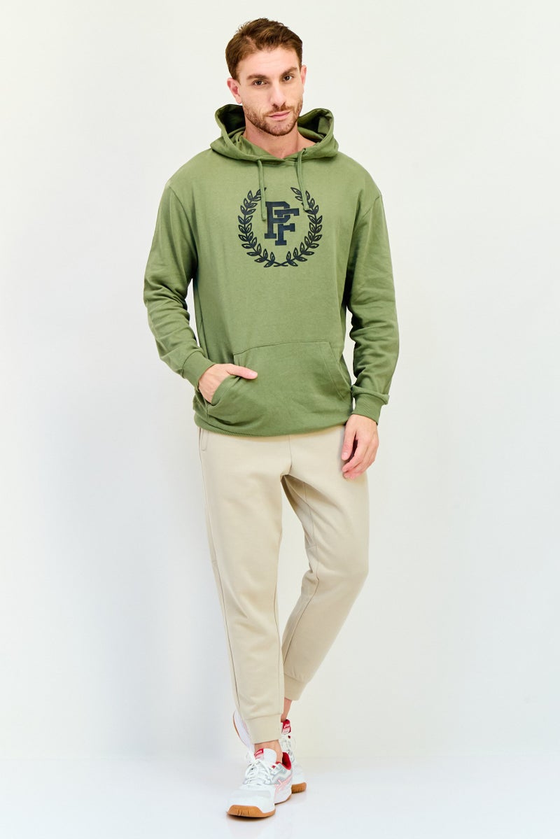 Paul Frank Men Long Sleeves Brand Logo Hoodie, Green - Image 4