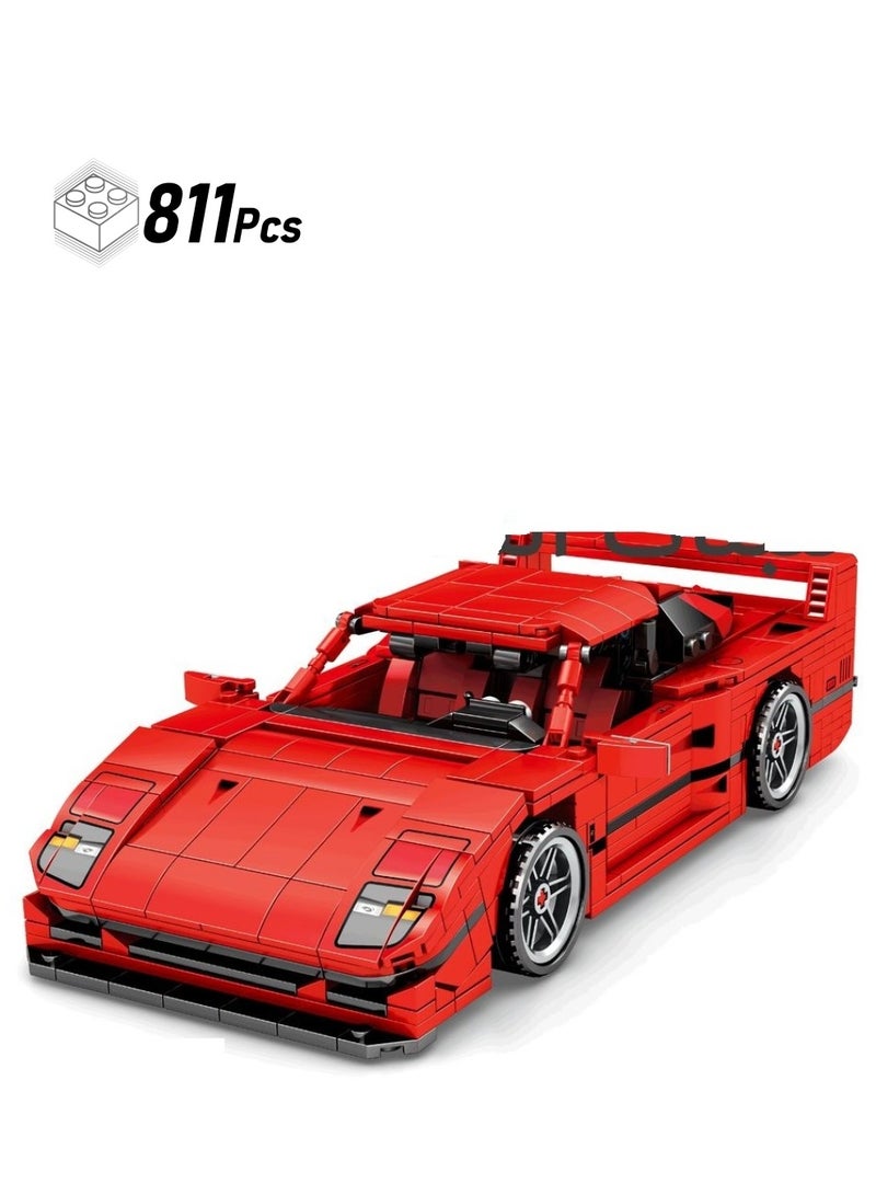 Sembo 8401 - Sport F40 car building blocks - 811 pcs - Red