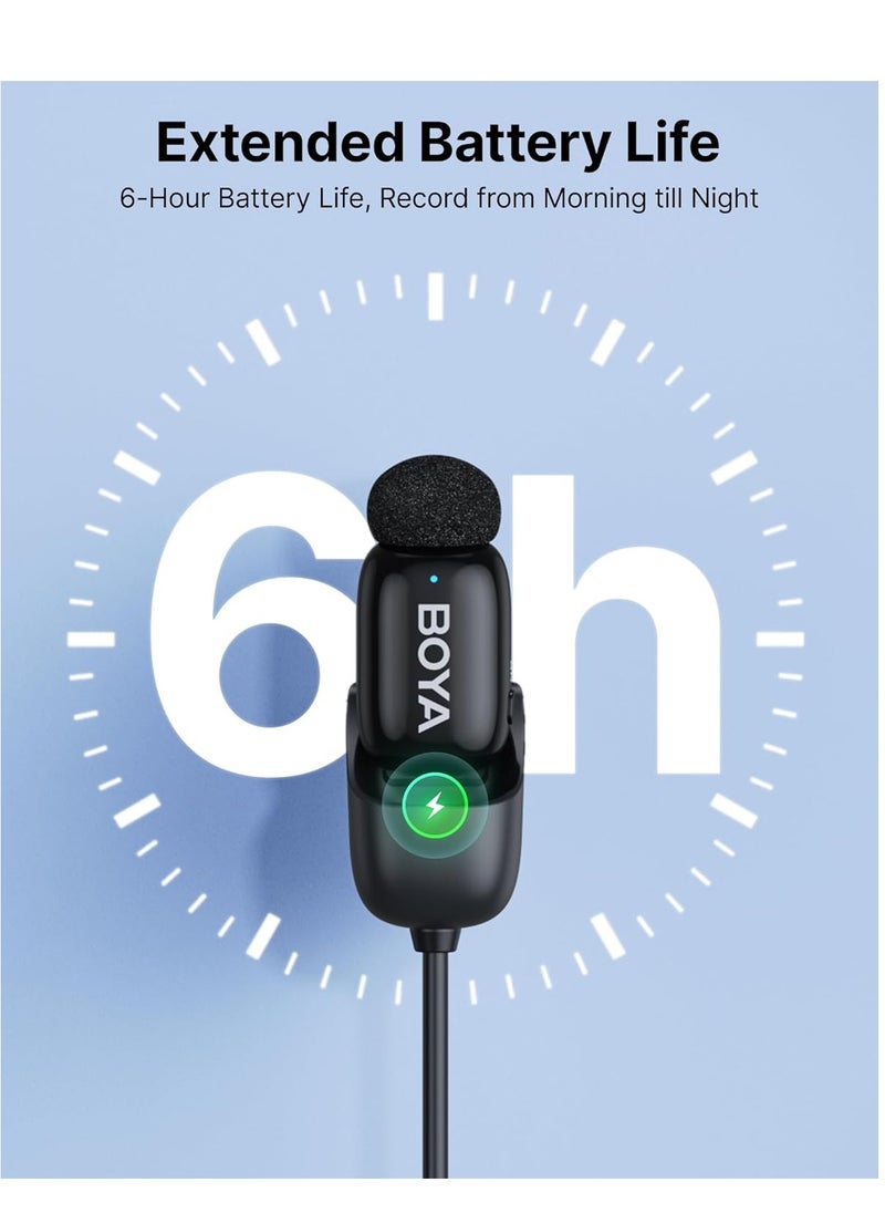 BOYA - Boyamini Wireless Lavalier Microphone for USB-C Devices | Ultra Mini Mic with All-IN-ONE Charging Case, AI Voice Change, Lapel Microphone for Recording & Live Streaming - Image 1