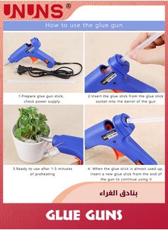 UNUNS Glue Gun,Mini Hot Glue Gun Kit With 30 Glue Sticks For School Crafts DIY Arts Quick Home Repairs,20W,Blue  - Image 5