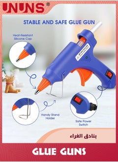 UNUNS Glue Gun,Mini Hot Glue Gun Kit With 30 Glue Sticks For School Crafts DIY Arts Quick Home Repairs,20W,Blue  - Image 3