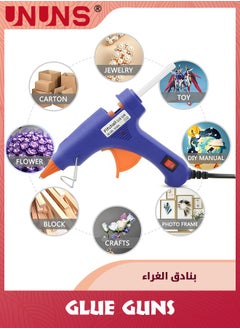 UNUNS Glue Gun,Mini Hot Glue Gun Kit With 30 Glue Sticks For School Crafts DIY Arts Quick Home Repairs,20W,Blue  - Image 4
