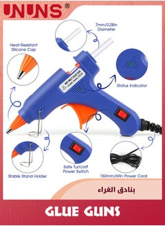 UNUNS Glue Gun,Mini Hot Glue Gun Kit With 30 Glue Sticks For School Crafts DIY Arts Quick Home Repairs,20W,Blue  - Image 2