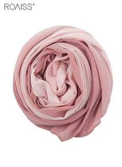 roaiss Women's Fashionable Dust Headscarf 2 Pieces Set Multipurpose Magic Headscarf Fashion Hot Diamond Sarong Gradient Headscarf  - Image 2