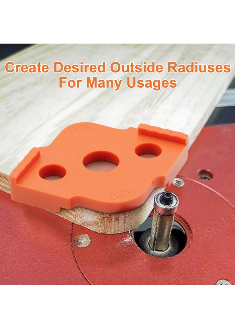 Radius Jig Router Templates Corner Routing Templates, ABS+CNC high Hardness Processing Glue, Rounded Corners Bit R5 R10 R15 R20 R25 R30 R35 R40 (1 Set of 4 Packs) - Image 3