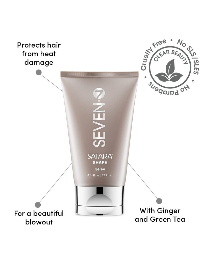 SEVEN Hair Care SATARA SHAPE Gelee Hair Gel for Men + Women, Strong Hold Styling Gel with Green Tea + Sunflower Seed for Blowouts, Thermal Protection & Color Fade Shield, Made in USA, 4.5 oz - pzsku/ZEB2BB4159A103D493FA0Z/45/_/1739011689/4921ae6d-afaf-43c3-86a8-876e0ca4fd8e