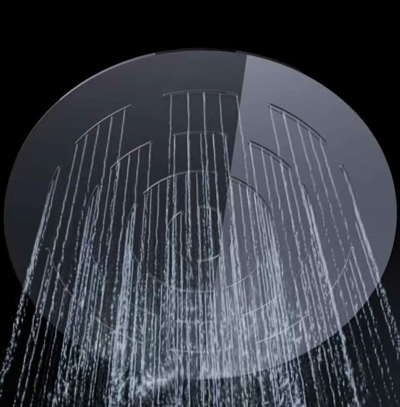 Ozzo Maze 8 Inch Stainless Steel Round Shape Over head Shower | Premium Chrome Maze Shower head Round Shape for Ultimate Bathroom Luxury | 20.3 CM 