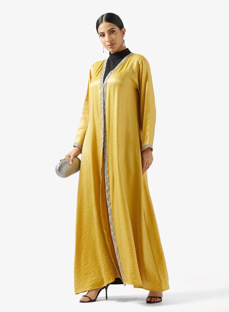 Golden Apple  V neck With Sequin Abaya for Women | Best Price UAE