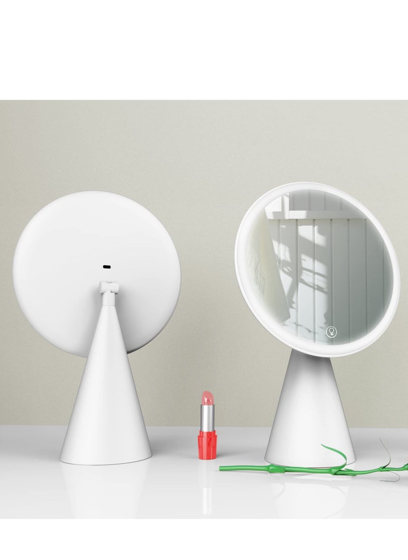 Generic - Portable LED Magnifying Makeup Mirror with Rechargeable Battery - Perfect for Travel and Daily Use - Image 1