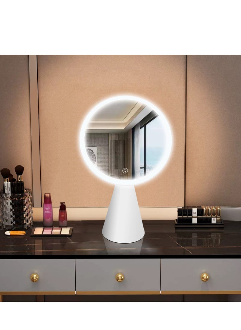 Generic - Portable LED Magnifying Makeup Mirror with Rechargeable Battery - Perfect for Travel and Daily Use - Image 1