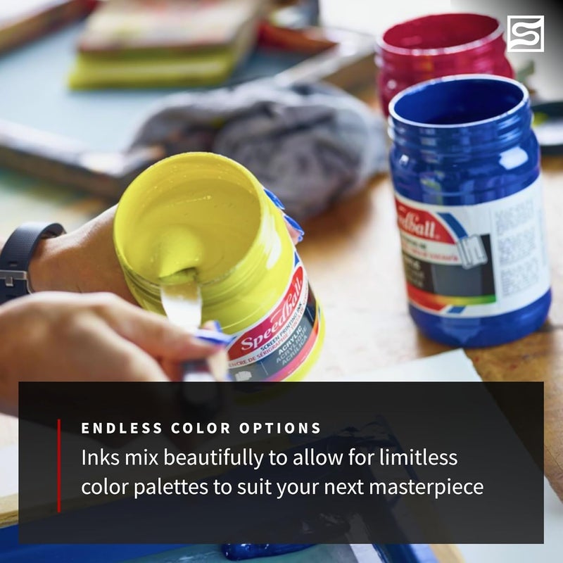 Speedball Opaque Fabric Screen Printing Ink, Gold, 8 Fluid Ounces - Image 4