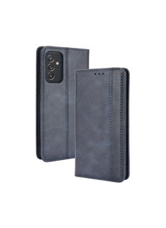 Generic Case Cover For Samsung Galaxy A82 5G / Quantum 2 5G Magnetic Buckle Retro Crazy Horse Texture Horizontal Flip Leather Case with Holder & Card Slots & Photo Frame Blue 