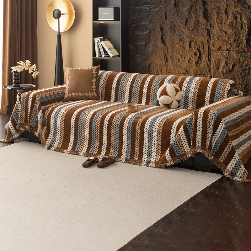 Chenille Sofa Towel, Retro And High-End, Universal Anti-Slip Cover Cloth For All Seasons, Universal Full Cover Cover, Sofa Cushion Cloth - Image 2