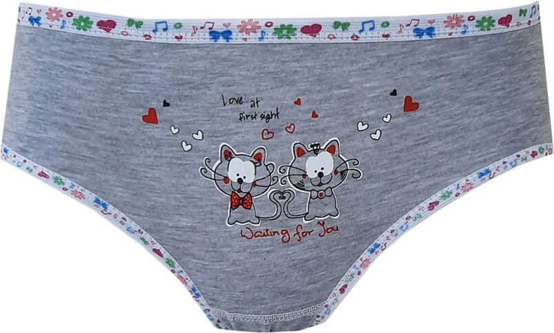 هيبسين راكيب Rival to All 12LI Girl's Cotton Panties Lycra Slip Printed Colorful