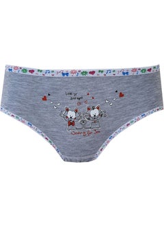 Hepsine Rakip Rival to All 12LI Girl's Cotton Panties Lycra Slip Printed Colorful  - Image 3