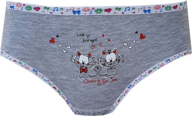 Hepsine Rakip Rival to All 12LI Girl's Cotton Panties Lycra Slip Printed Colorful  - Image 3