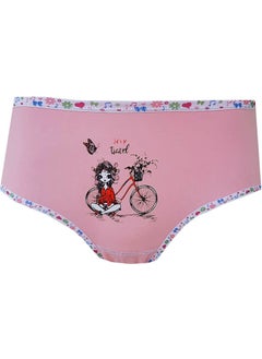 Hepsine Rakip Rival to All 12LI Girl's Cotton Panties Lycra Slip Printed Colorful  - Image 4