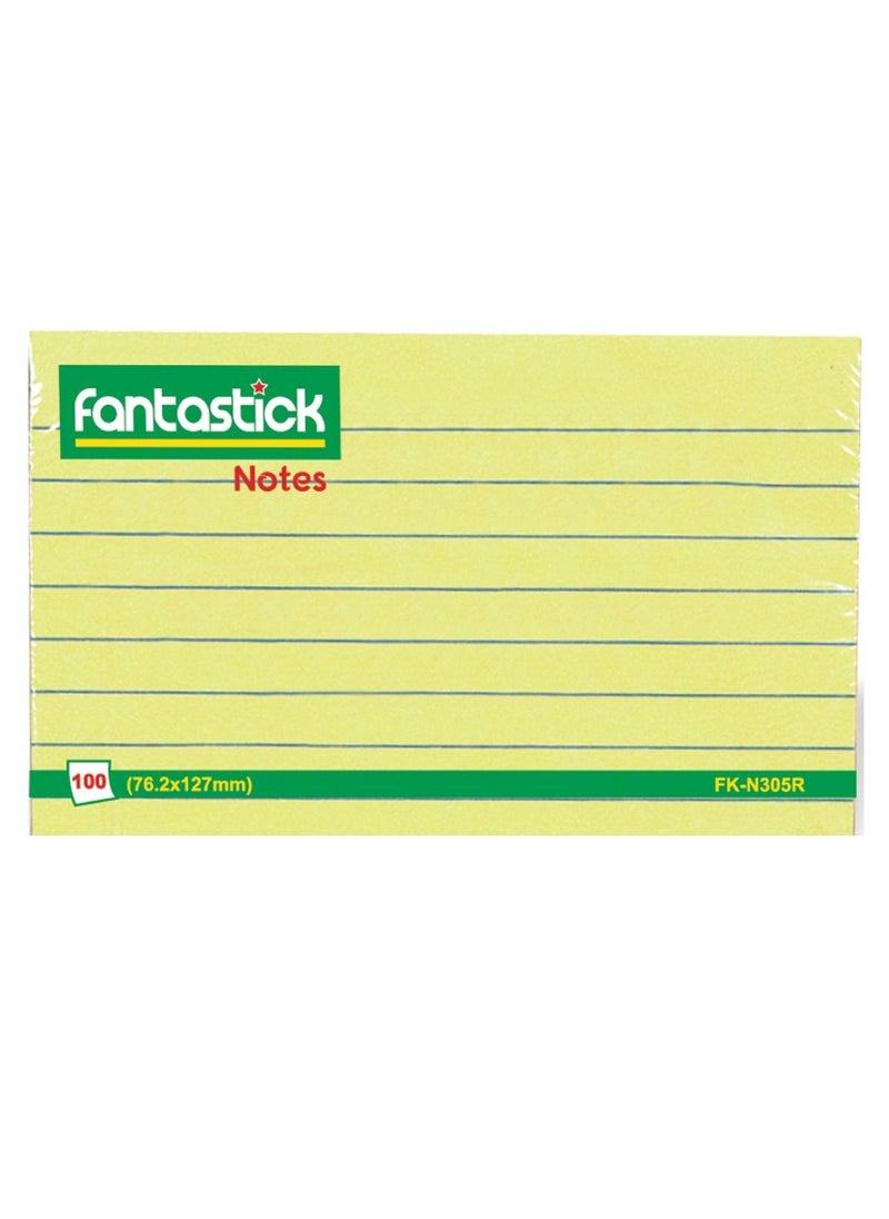 Fantastick 3-Pad Sticky Notes 3x5 Inch Size Yellow  - Image 2