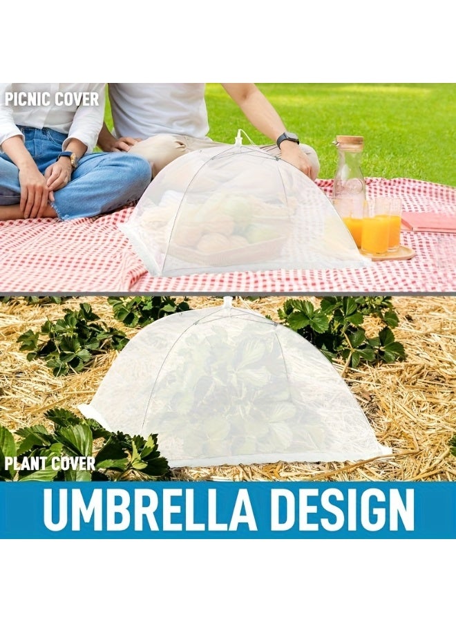 4Pcs Pop-Up Food Covers, Foldable Mesh Dome Tents, Reusable Washable Dustproof Food Protectors for Picnics BBQ Camping Parties, Durable Practical Home & Outdoor Essential - Image 2