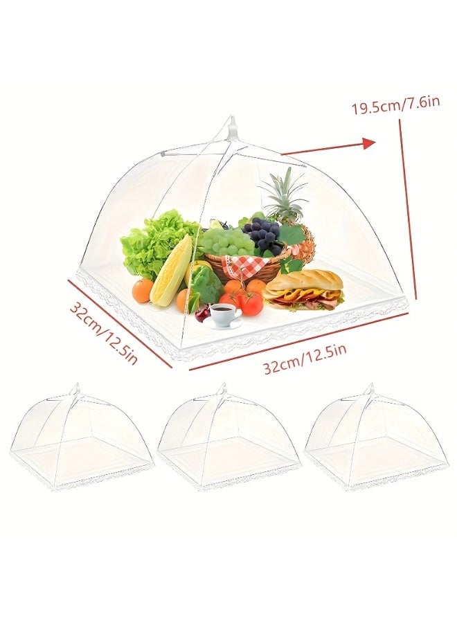 4Pcs Pop-Up Food Covers, Foldable Mesh Dome Tents, Reusable Washable Dustproof Food Protectors for Picnics BBQ Camping Parties, Durable Practical Home & Outdoor Essential - Image 5