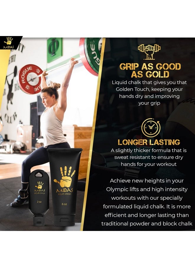 Midas - Grip Liquid Chalk Hand Chalk, Gym Chalk, Grip Chalk, Lifting Chalk, Mess Free Pro Quality Improves Grip For Rock Climbing, Weightlifting, Gymnastics Workout, Crossfit, Powerlifting And More. - Image 1
