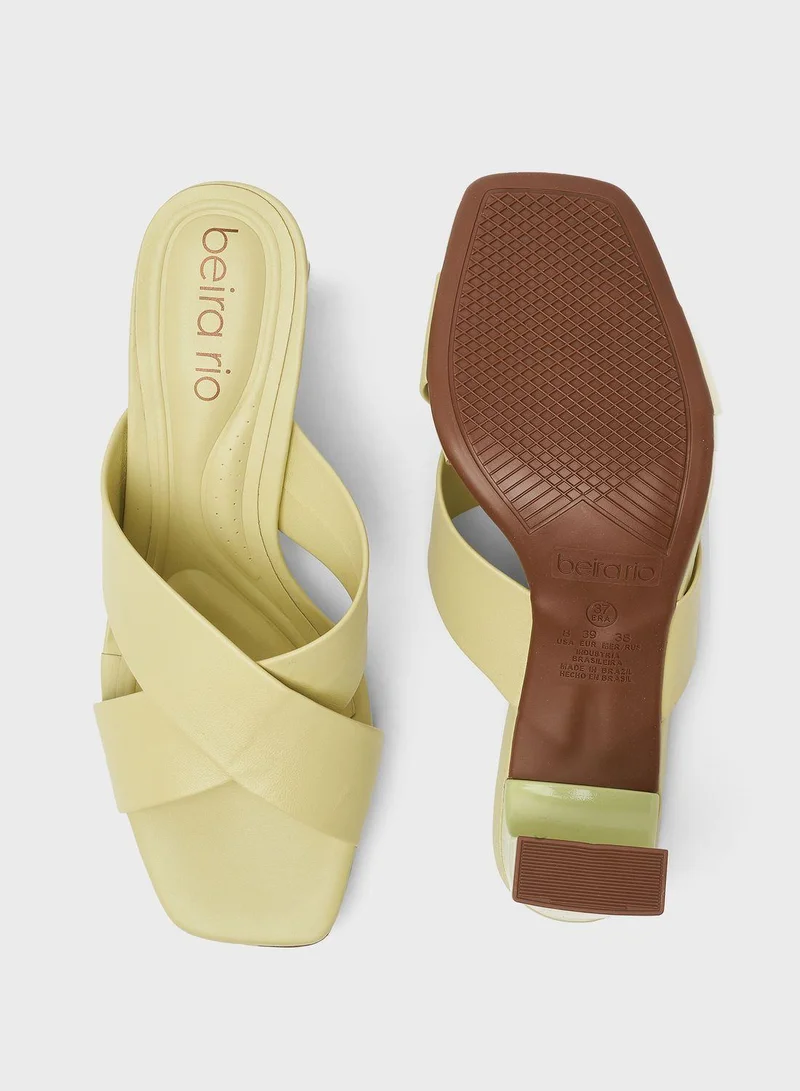 Beira Rio Mid Heels Sandals for Women – Sling Back Heel Sandals for Girls with Ankle Strap