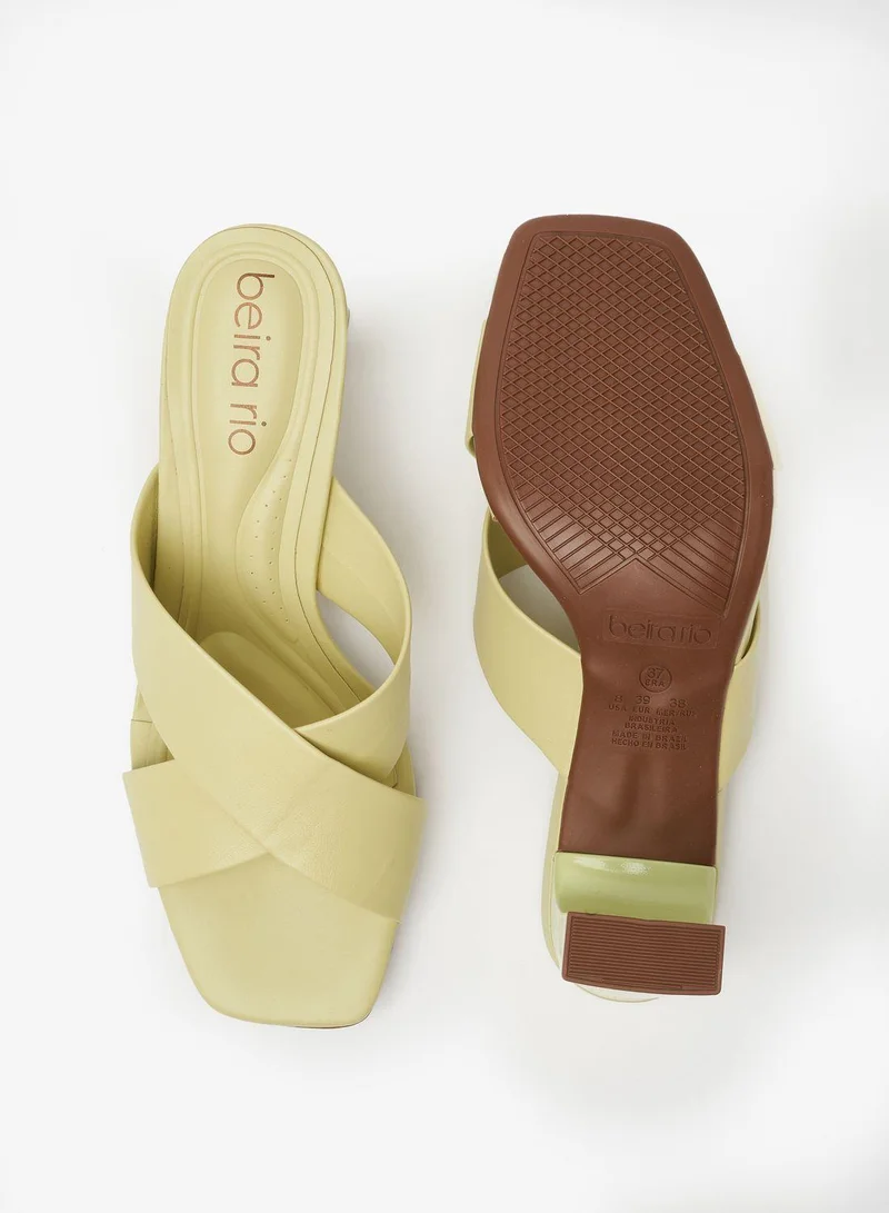 Beira Rio Mid Heels Sandals for Women – Sling Back Heel Sandals for Girls with Ankle Strap