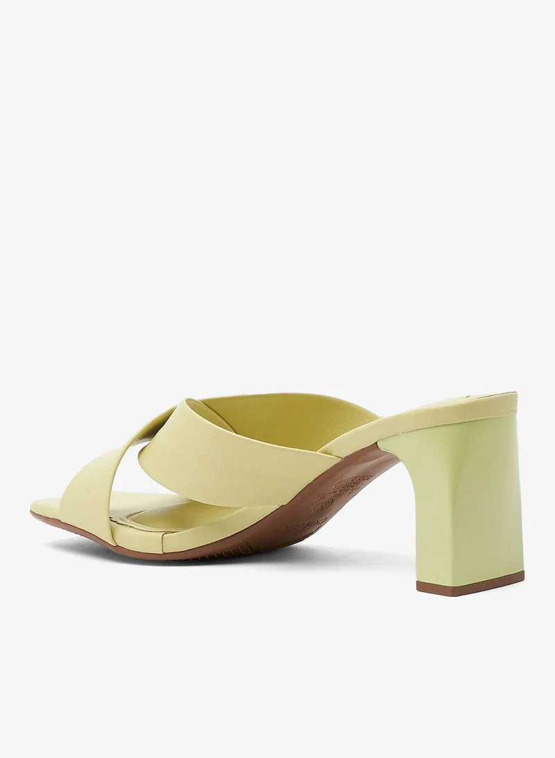 Beira Rio Green Mid Heels Sandals for Women – Sling Back Heel Sandals for Girls with Ankle Strap for Women | Best Price UAE