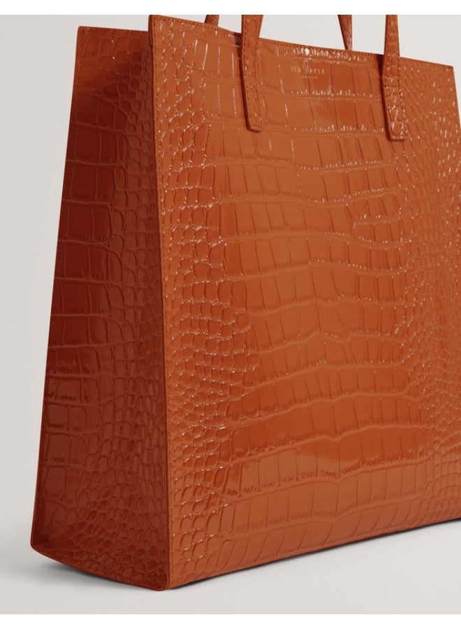 Ted Baker حقيبة أيقونية كبيرة بتأثير كروك - Image 4