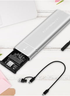 X-PRO5 M.2 ssd Enclosure usb 3.1 Support M Key B with M Key Lightweight Compact Hard Drive Case for External Box Spare Parts Devices Silver 10G  - Image 4