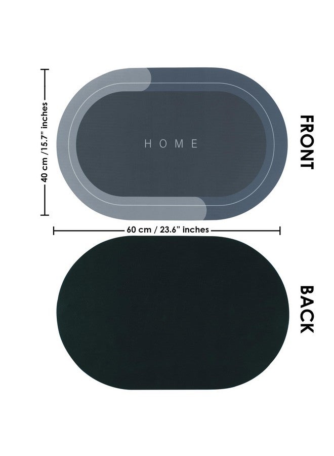 Story@Home Door Mat Pack of 2 | Anti-Skid Nappa Leather Door Mats for Home | 40 X 60 cm | Essential Bathroom Mat | Solid | Long Lasting Entrance Mat for Living Room | Kitchen | Office (Navy Blue) - Image 2