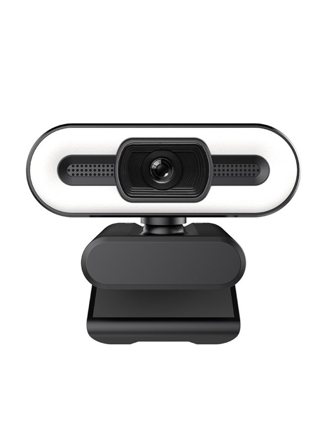 Plug And Play Portable USB Computer Camera Remote Video Live Beauty Camera USB HD Camera-Colour:Genie 4k Infinitely Variable Three-color Beauty Fill Light - Image 4