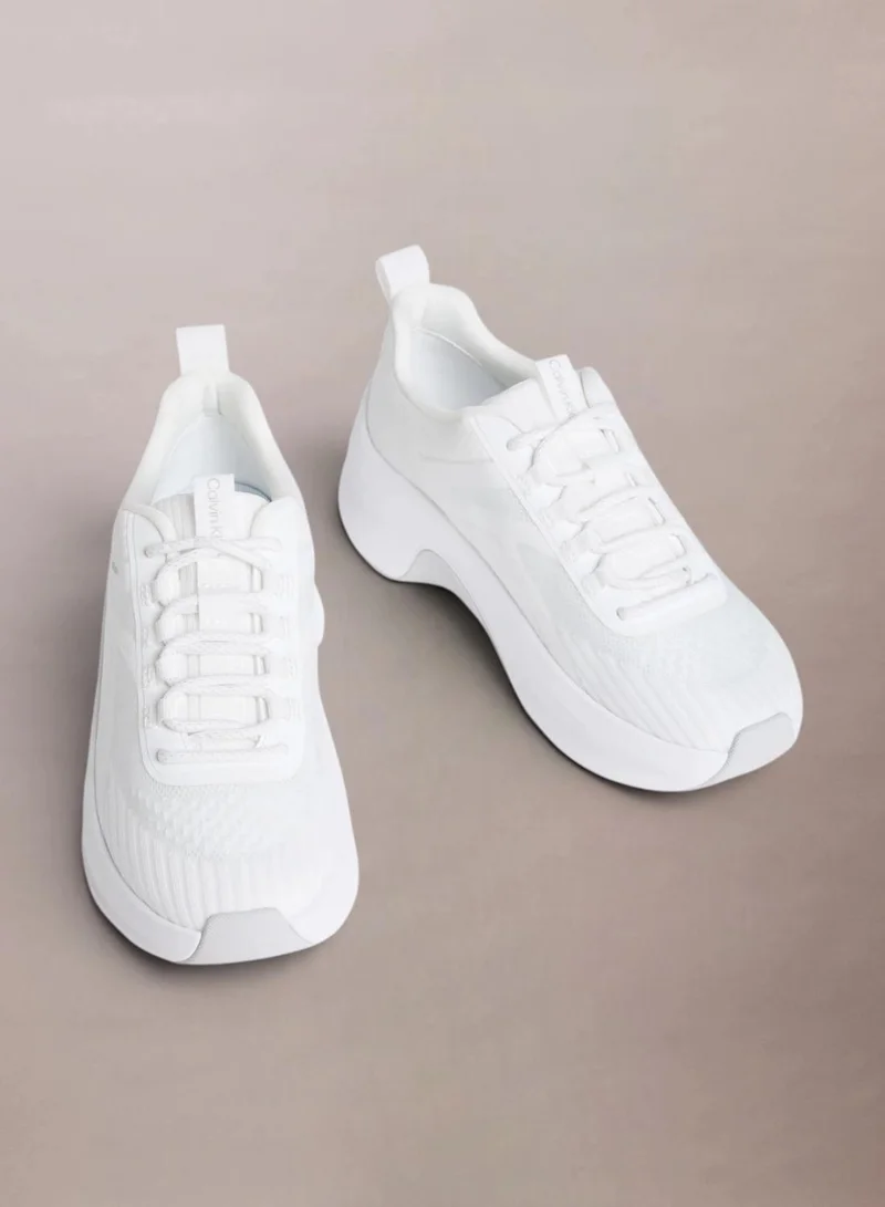 Calvin Klein Bright White CK Volumax - Chunky CK Stripe Runner Trainers for Women | Best Price UAE