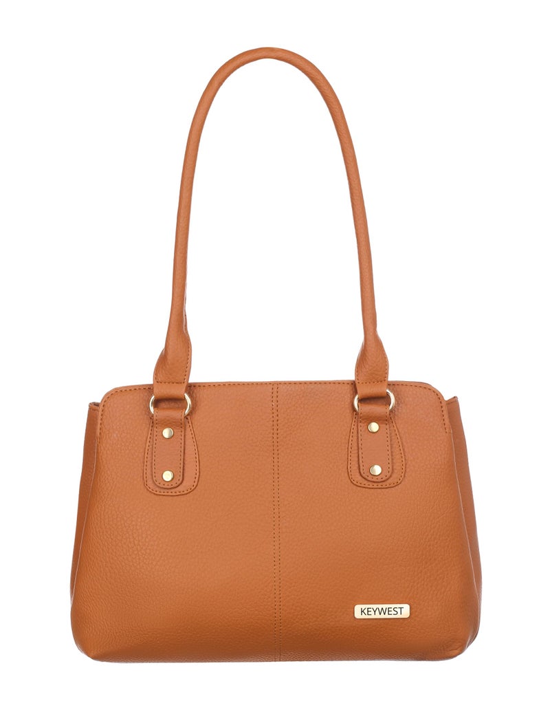Keywest Women's Penguin Satchel Tote Handbag for Women | Ladies purse | Stylish Shoulder Bag | Gift For Woman | Tan - Image 2