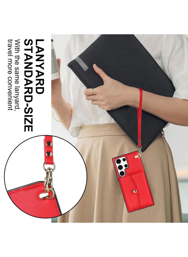 اس-توب جراب لهاتف Samsung Galaxy S25 Ultra 5G مزود بفتحة بطاقة RFID مع حبل طويل - Image 4