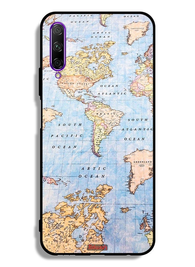 Tolwak Huawei Y9s Protective Case Cover World Map - Image 2