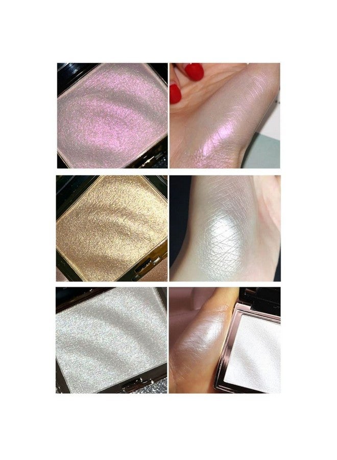 COSLUXE Hojo Highlighter Highlight Shimmering Powder, Waterproof Long Lasting Highlighter,Highlight Powder Palette,Highlighter Makeup 10G (01) Pink - Image 2