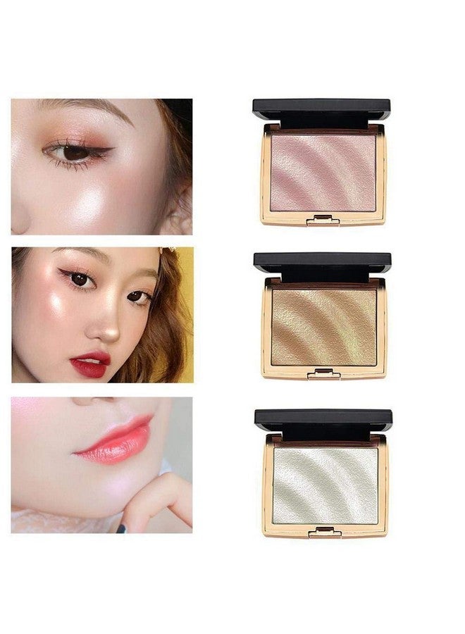 COSLUXE Hojo Highlighter Highlight Shimmering Powder, Waterproof Long Lasting Highlighter,Highlight Powder Palette,Highlighter Makeup 10G (01) Pink - Image 4