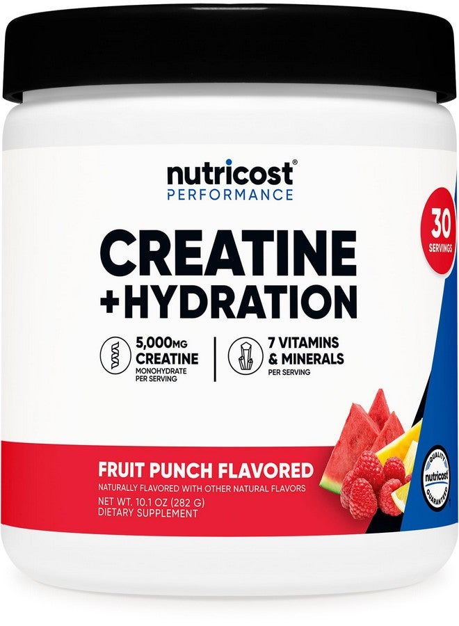 Nutricost نوتريكوست كرياتين مونوهيدرات + نكهة فواكه الهايدرا (30 حصة) - 7 فيتامينات ومعادن، 5000 ملغ من الكرياتين لكل حصة - Image 1