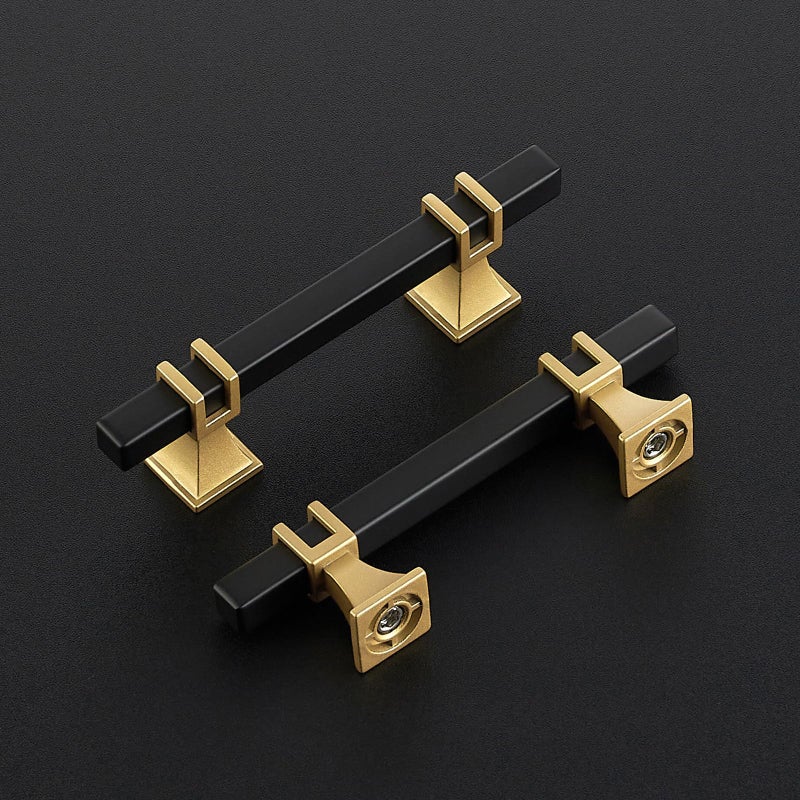 Ravinte Decor 30 Pack Cabinet Handles 3 inch Hole Center Black and Gold Cabinet Pulls, Kitchen Cabinet Handles for Dresser Drawers Pulls - Image 2