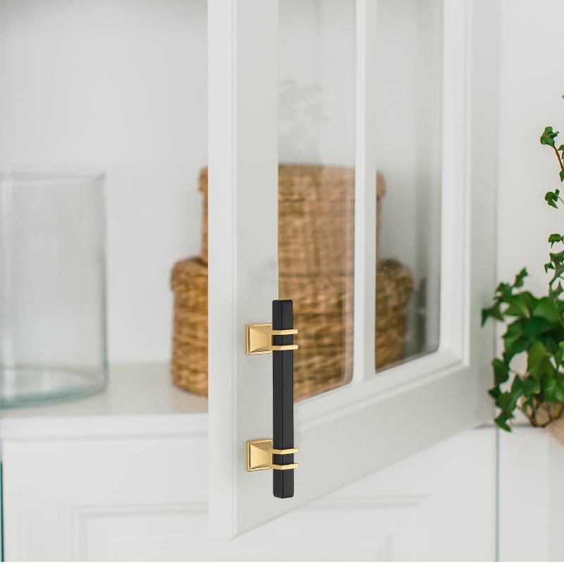 Ravinte Decor 30 Pack Cabinet Handles 3 inch Hole Center Black and Gold Cabinet Pulls, Kitchen Cabinet Handles for Dresser Drawers Pulls - Image 4