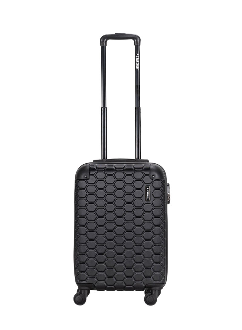 ستارجولد حقيبة سفر بأربع عجلات دوارة وجوانب صلبة مع قفل أرقام أسود - Image 1