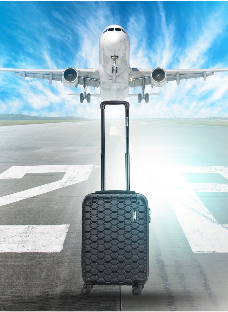 Stargold - Hardside Spinner 4 Wheels Luggage Trolley With Number Lock Black - Image 1