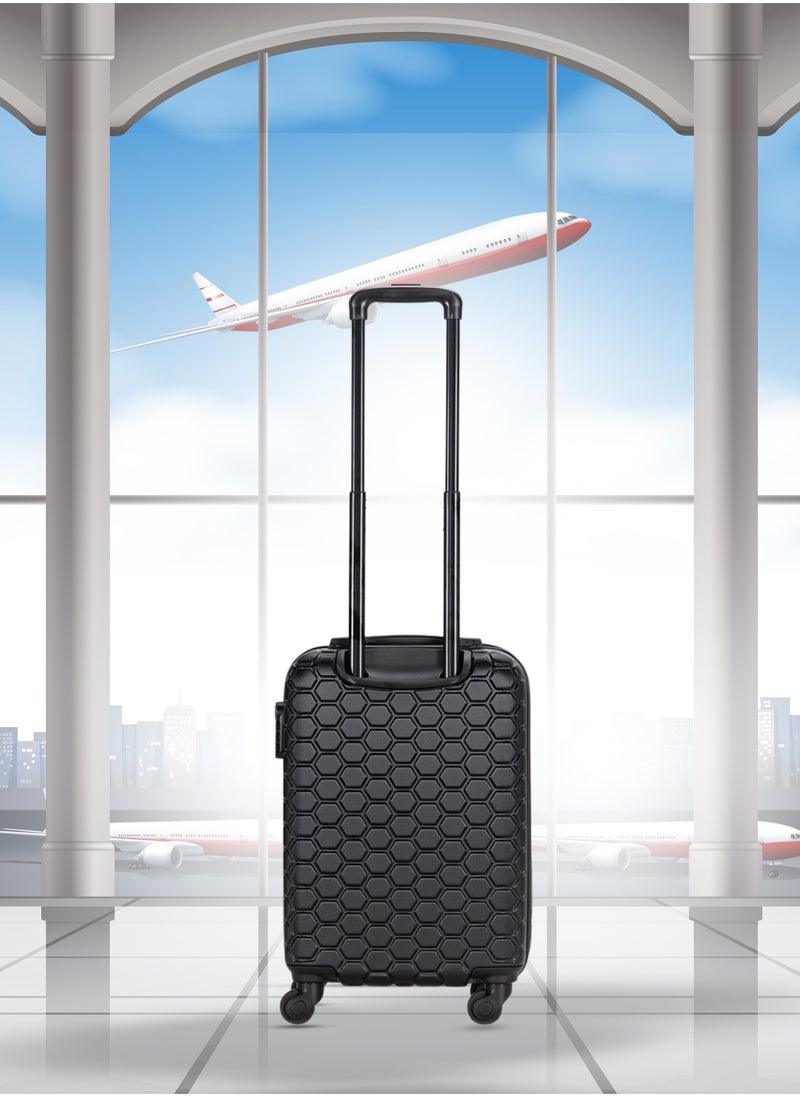 Stargold - Hardside Spinner 4 Wheels Luggage Trolley With Number Lock Black - Image 1