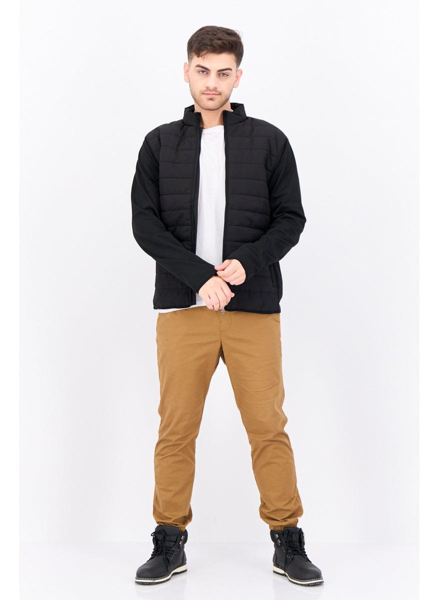 Threadbare Men Quilted Bomber Jacket, Black  - Image 4