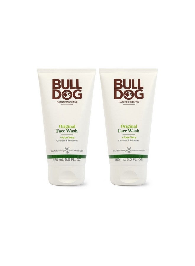 BULLDOG Mens Skincare and Grooming Original Face Wash, 5 Fluid Ounce - Pack of 2 - Image 1