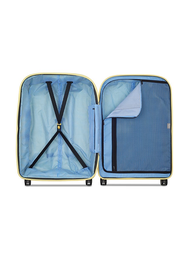 ديلسي _باريس حقيبة ترولي بعجلات مزدوجة  سم من كلافيل مواد معاد تدويرها - أصفر باهت - Image 3