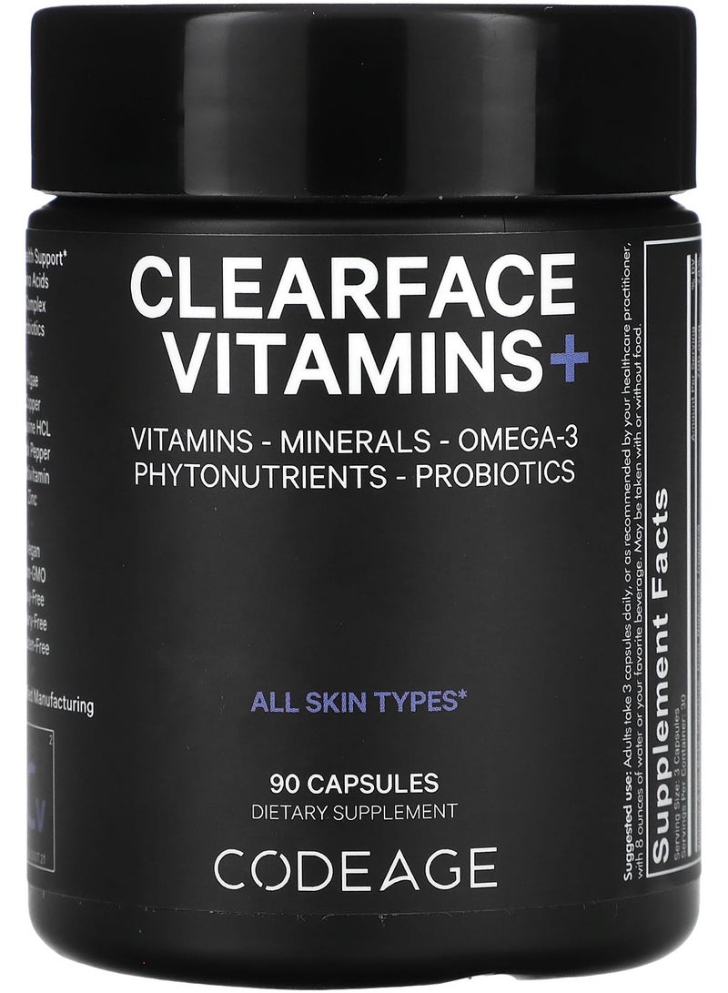Codeage Clearface Vitamins+, 90 Capsules
