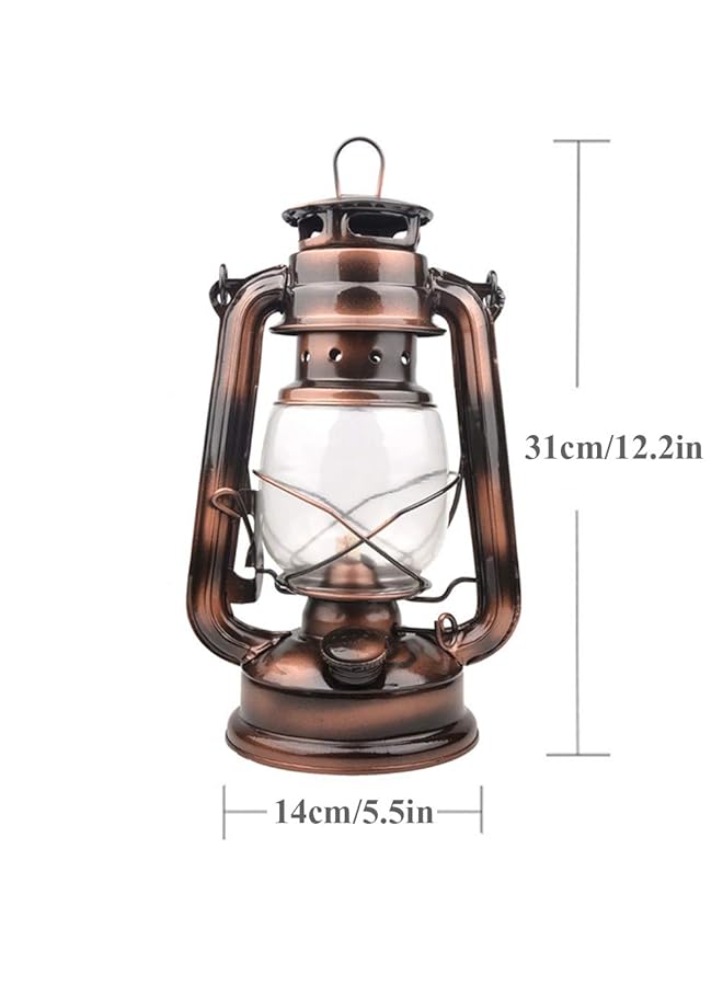 erorex Vintage Kerosene Oil Lantern Lights Portable Outdoor Camping Lights Emergency Hanging Light Lamp For Indoors And Outdoor Usage 10 Inches - Image 2