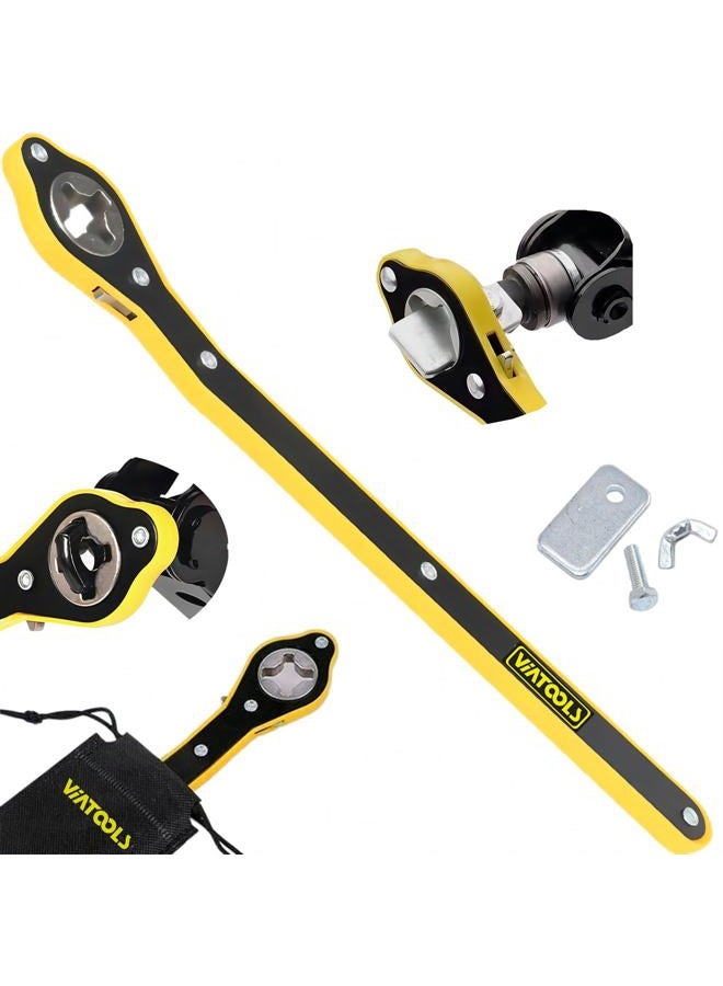 VIATOOLS Car Jack Ratchet Wrench, 360° Swivel Labor-Saving and Quick Lift Handle for 2Ton and 3Ton Scissor Jacks, Knob Designed Forward and Reversal, VA-SC02 - Image 1